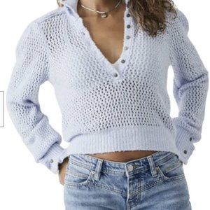 Free People Snowdrift Pullover Sweater,Peri Ice purple size xs